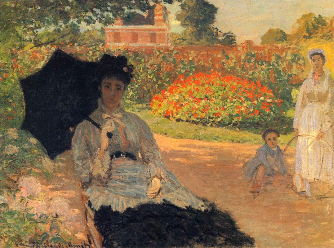 Camille Monet in the Garden - Claude Monet Paintings